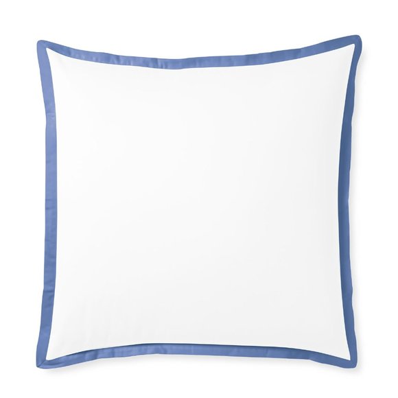 Serena & Lily Other - 2 NWT Euro Shams Blue Border Sateen: Serena & Lily